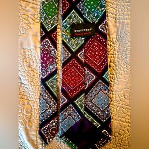 Structure neck tie 100% cotton